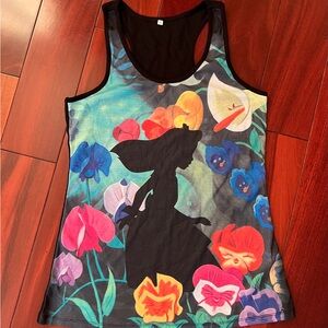 Alex in Wonderland Floral Silhouette Women's Tank Top